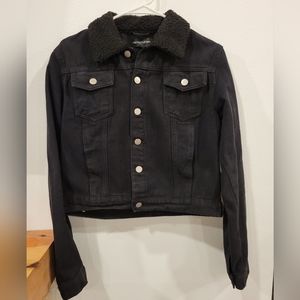 Womens black jean jacket